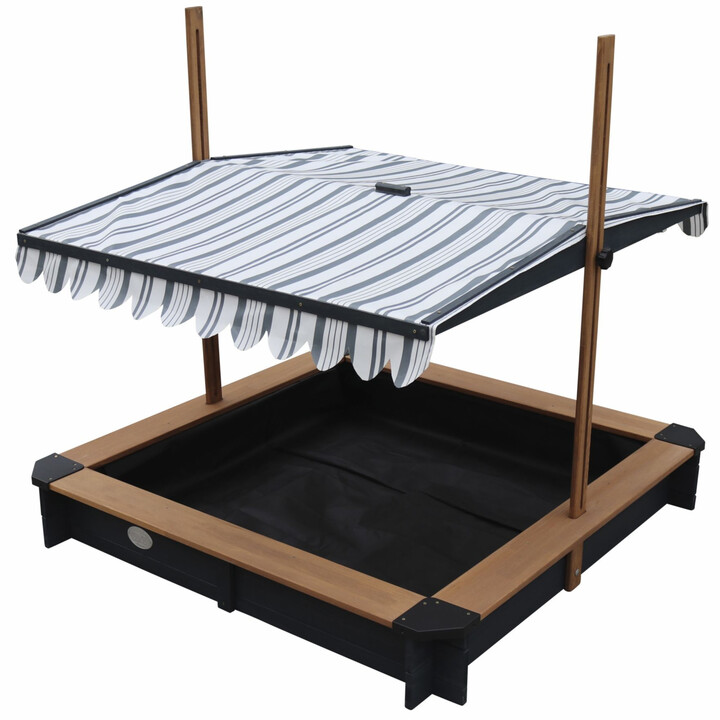 AXI Wooden Sandbox with Roof and Benches