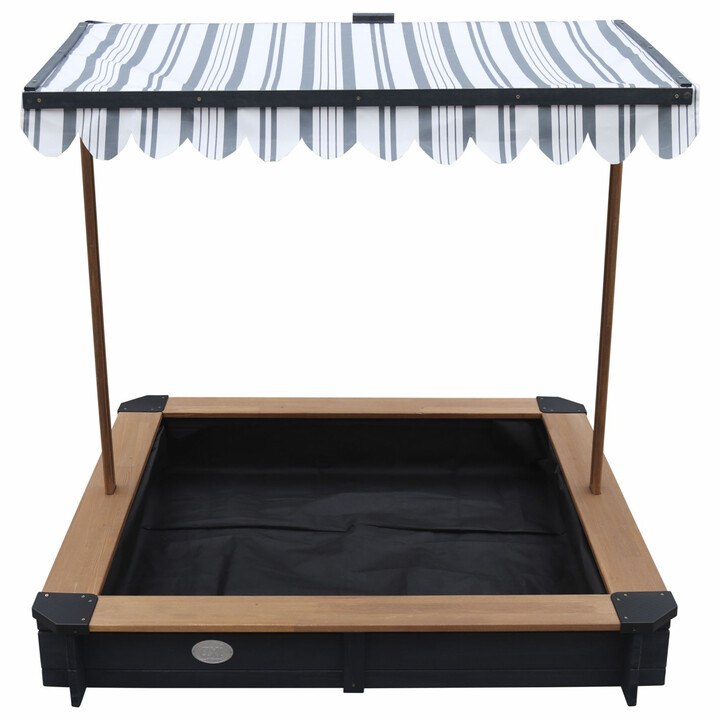 AXI Wooden Sandbox with Roof and Benches
