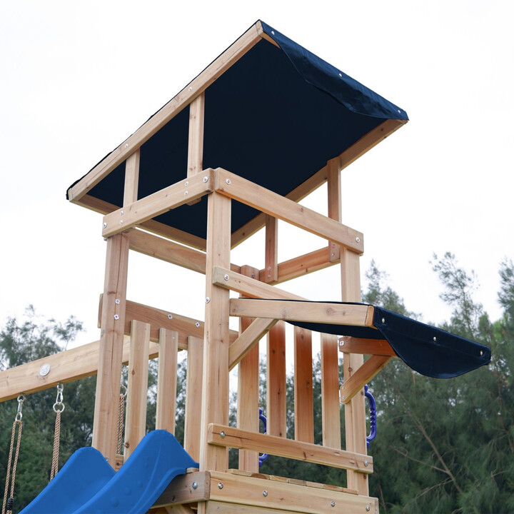 AXI Wooden Large Playground Swings Slide Tower + Sandbox