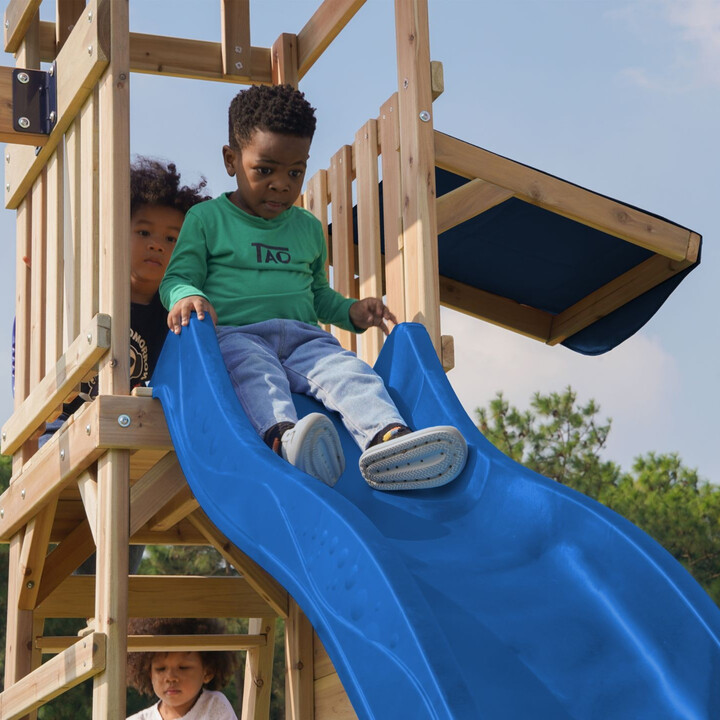 AXI Wooden Large Playground Swings Slide Tower + Sandbox