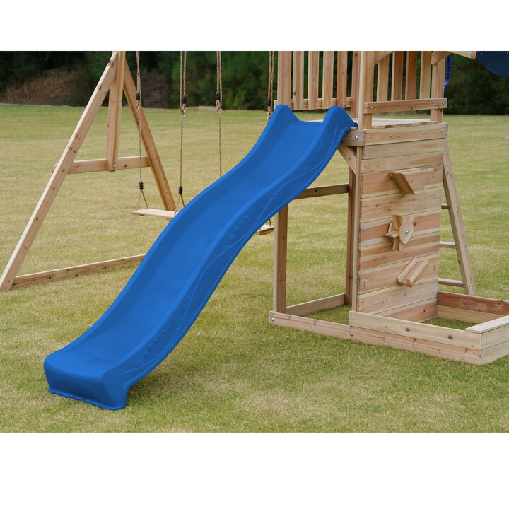 AXI Wooden Large Playground Swings Slide Tower + Sandbox
