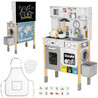 WOOPIE GREEN 9-in-1 Wooden Interactive Kitchen with Washing Machine and Whiteboard