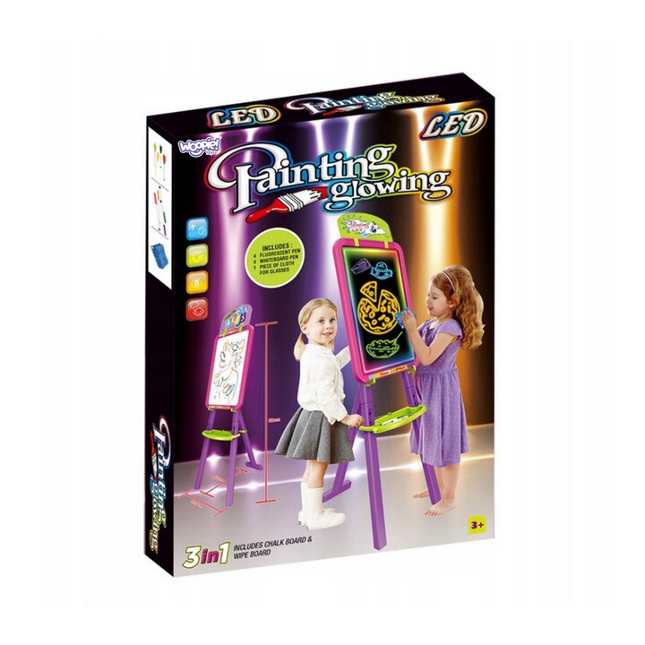 WOOPIE 3-in-1 Magnetic Dry Erase Board with Light Painting