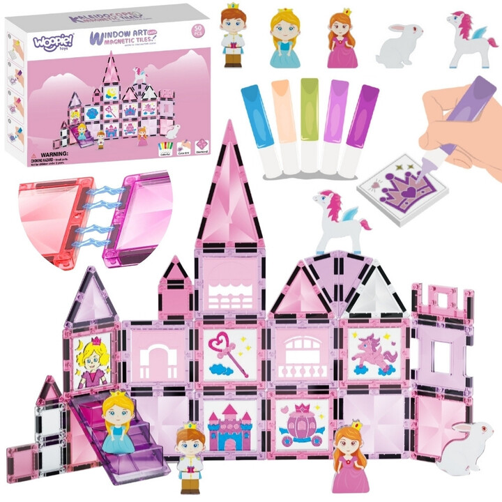 WOOPIE Magnetic Blocks Princess Castle Set 50 pcs.