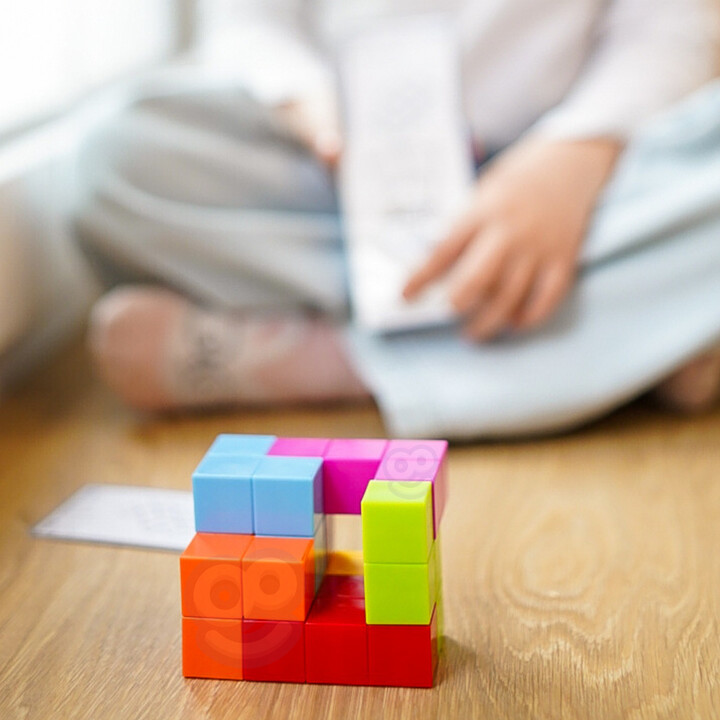 WOOPIE Układanka Kostka Tetris Z Zestawem Kart