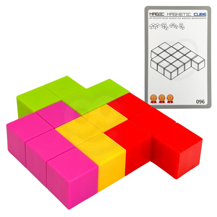 WOOPIE Tetris Cube Puzzle with Card Set