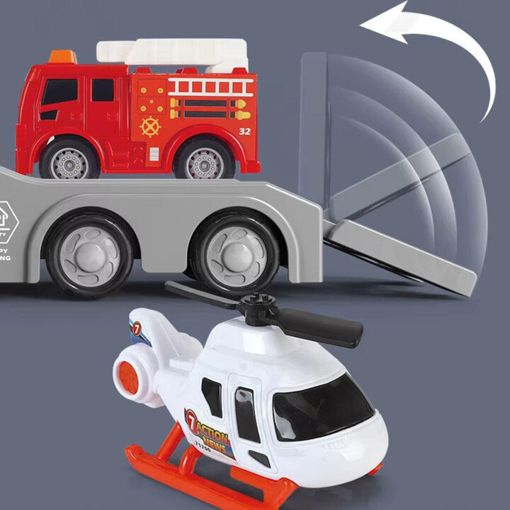 WOOPIE Czerwona Laweta CITY TRUCK Efekty Dźwiękowe i Świetlne