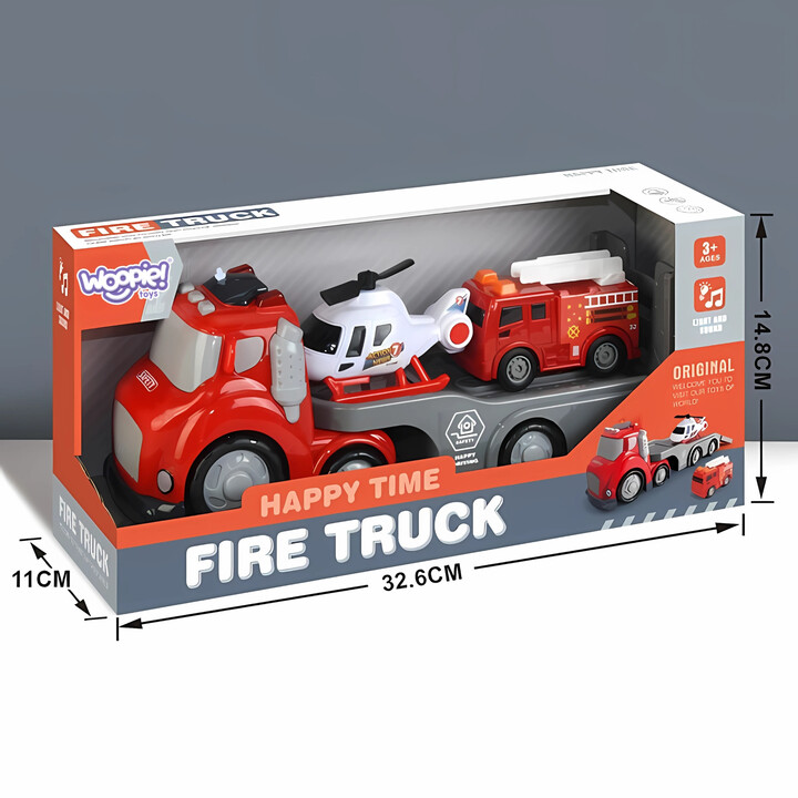 WOOPIE Red Fire Department City Truck Sound and Light Effects