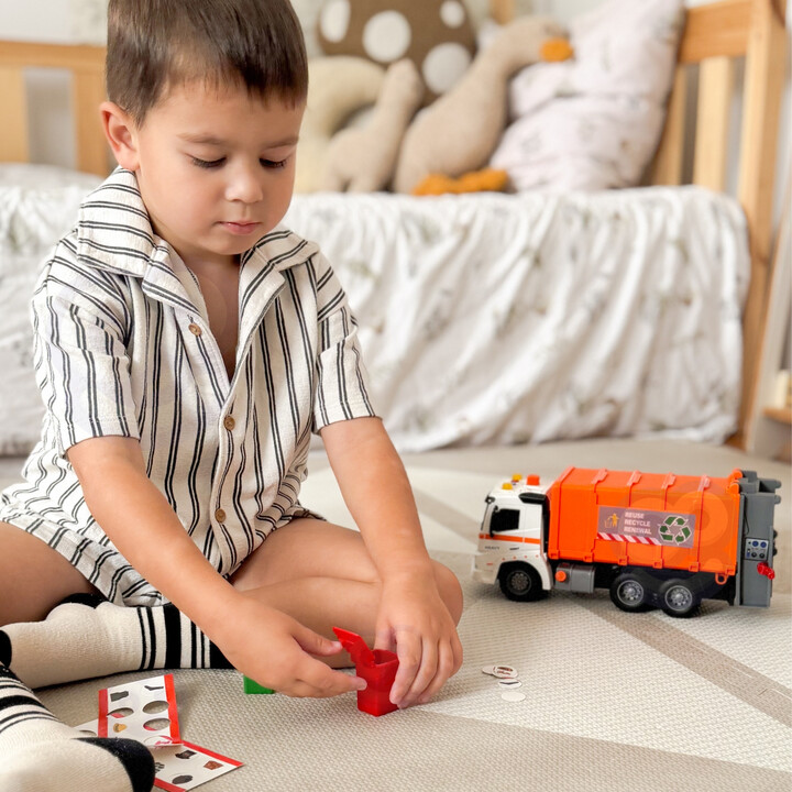 WOOPIE Interactive Garbage Truck Model 1:16 Scale with Sound and Light Effects