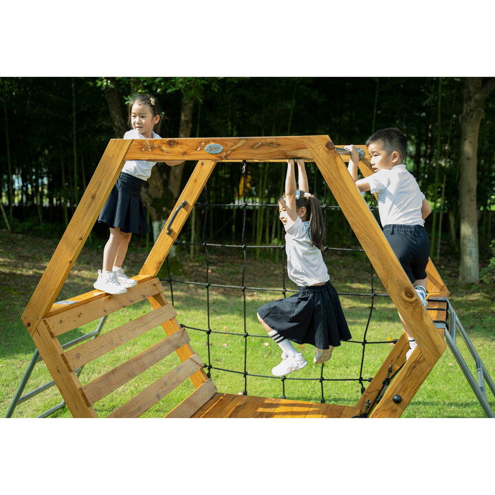 CLASSIC WORLD EDU Wooden Playground XXL Hexagonal Climbing Set