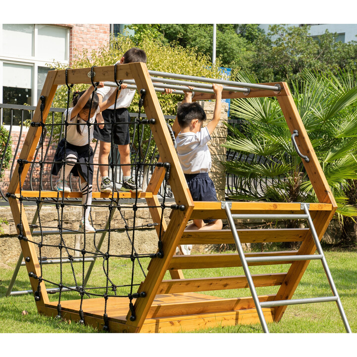 CLASSIC WORLD EDU Wooden Playground XXL Hexagonal Climbing Set