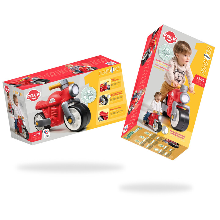 FALK Ride-on Motorcycle Vintage Red 1-3 years
