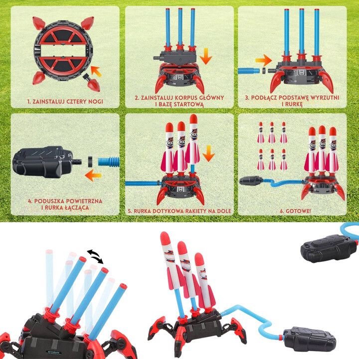 WOOPIE Foam Rocket Launcher 6 pcs.