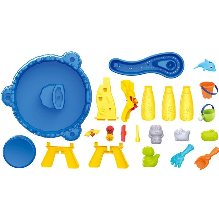 WOOPIE XL Water Table with Chair 2 in 1 Dolphin Sandbox 12 pcs.