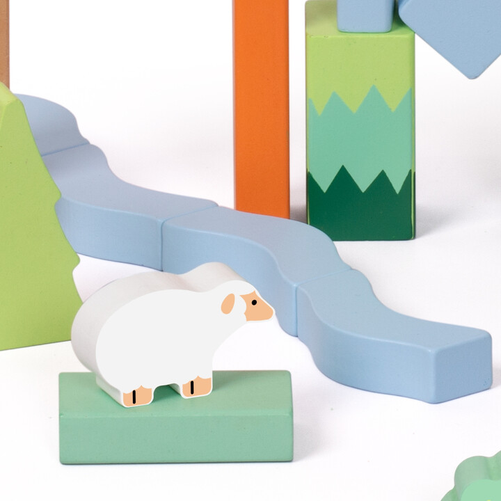 CLASSIC WORLD Set of Wooden Blocks Forest World 50 pcs.