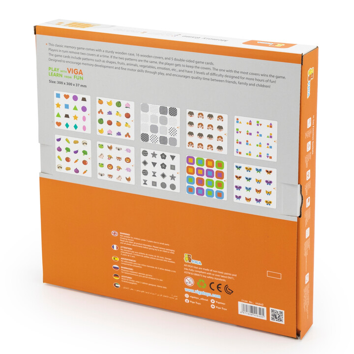 Viga Memory Guess the Pictures Memory Game 10 Montessori Cards
