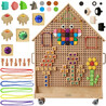 MASTERKIDZ Wooden STEM Board Freestanding XXL in the Shape of a House + Accessories