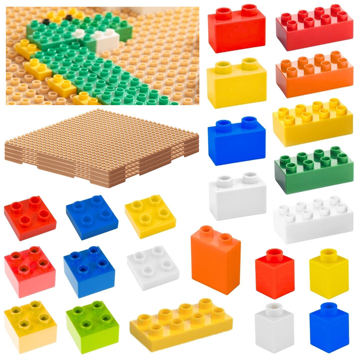 MASTERKIDZ STEM Building Block Set 135 pcs with Panel Overlay 4 pcs.