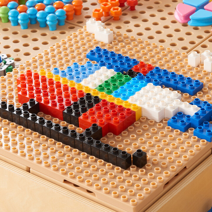 MASTERKIDZ STEM Building Block Set 135 pcs with Panel Overlay 4 pcs.