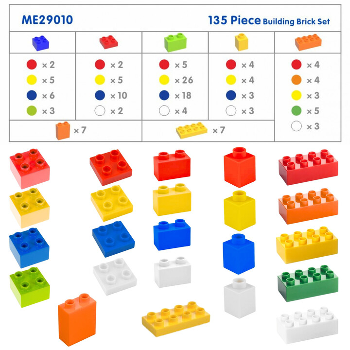 MASTERKIDZ STEM Building Block Set 135 pcs with Panel Overlay 4 pcs.