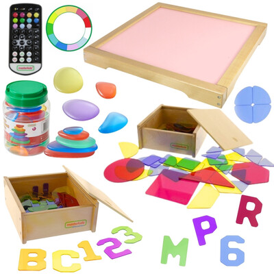 MASTERKIDZ LED Light Panel with Color Change and Remote Control + Accessories Set