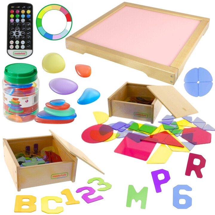 MASTERKIDZ LED Light Panel with Color Change and Remote Control + Accessories Set