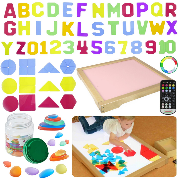 MASTERKIDZ LED Light Panel with Color Change and Remote Control + Accessories Set