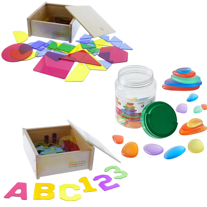 MASTERKIDZ LED Light Panel with Color Change and Remote Control + Accessories Set