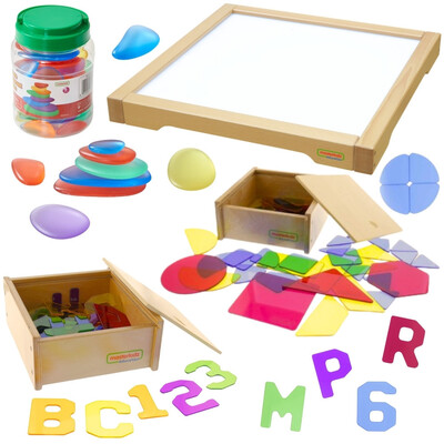 MASTERKIDZ LED Sensory Box Panel + Accessories Set