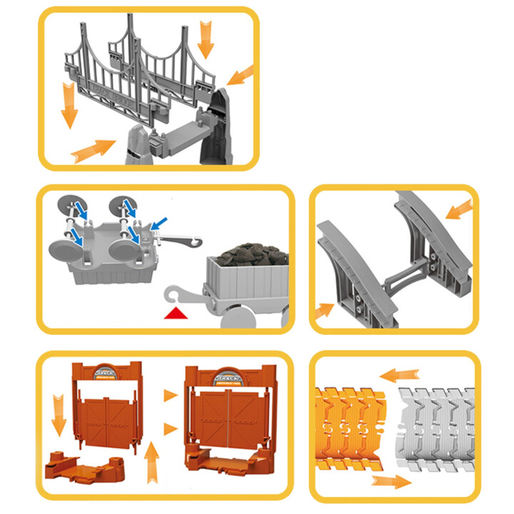 WOOPIE XXL Car Track Electric Train Construction Site 174 pcs.
