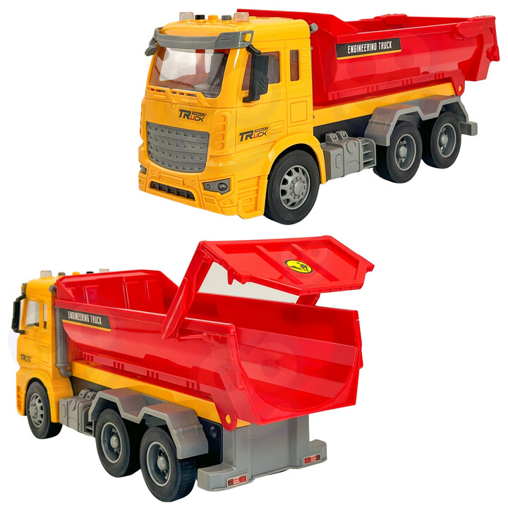 WOOPIE 1:12 Scale Construction Dump Truck with Light and Sound Effects
