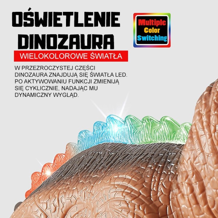 WOOPIE Zdalnie Sterowany Dinozaur T-Rex Realistyczny Król Jurajski!