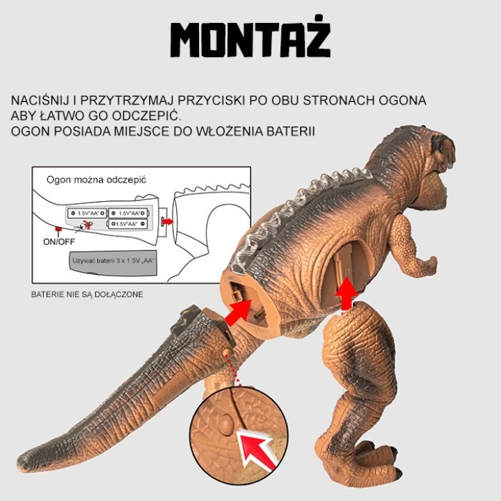 WOOPIE Remote Controlled Dinosaur RC Robot T-Rex