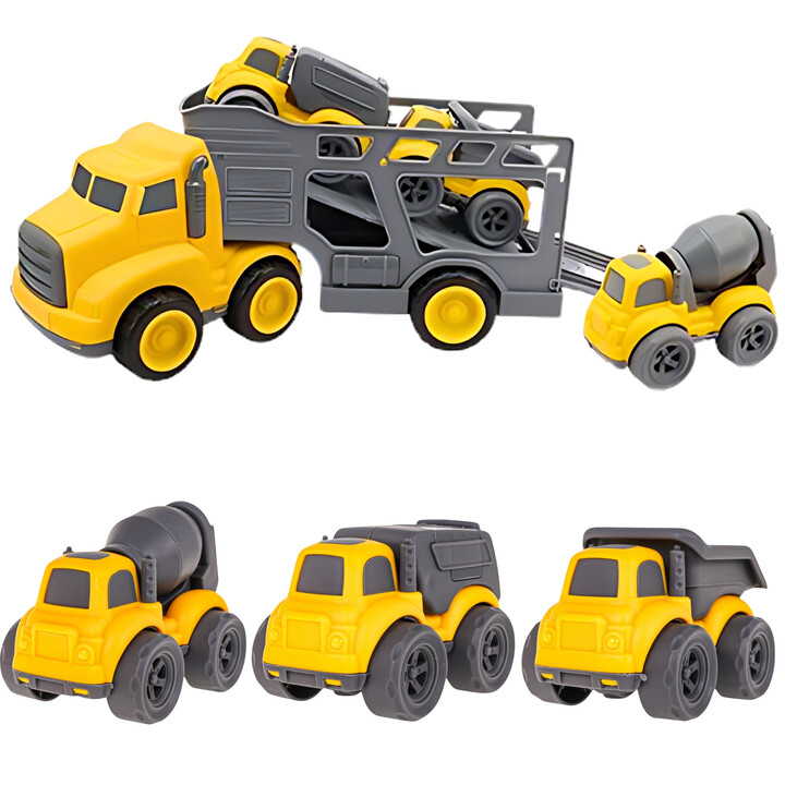 WOOPIE Tow Truck 4-in-1 Set Construction Vehicles