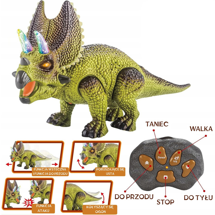 WOOPIE Zdalnie Sterowany Dinozaur Triceratops