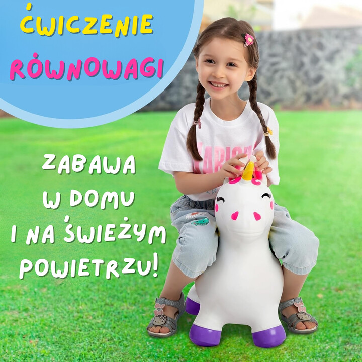 WOOPIE Rubber Jumper for Jumping Unicorn White + Pump