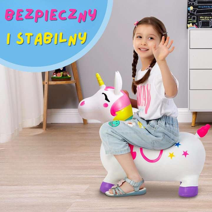 WOOPIE Rubber Jumper for Jumping Unicorn White + Pump