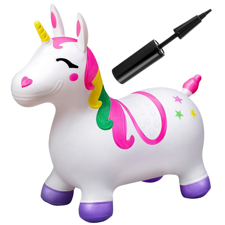 WOOPIE Rubber Jumper for Jumping Unicorn White + Pump