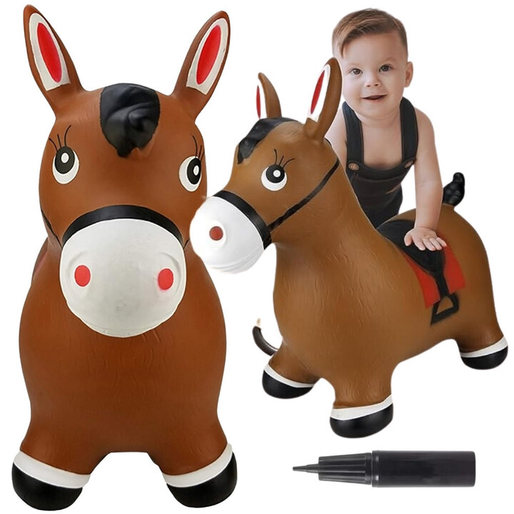 WOOPIE Skoczek Gumowy do Skakania Konik + Pompka