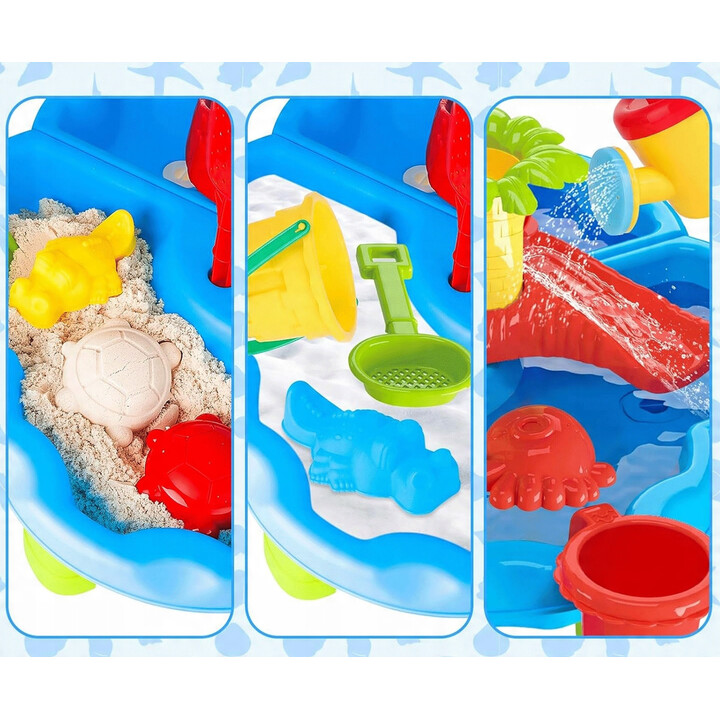 WOOPIE Water Table 2 in 1 Sandbox with Chair Aquapark with Dolphin