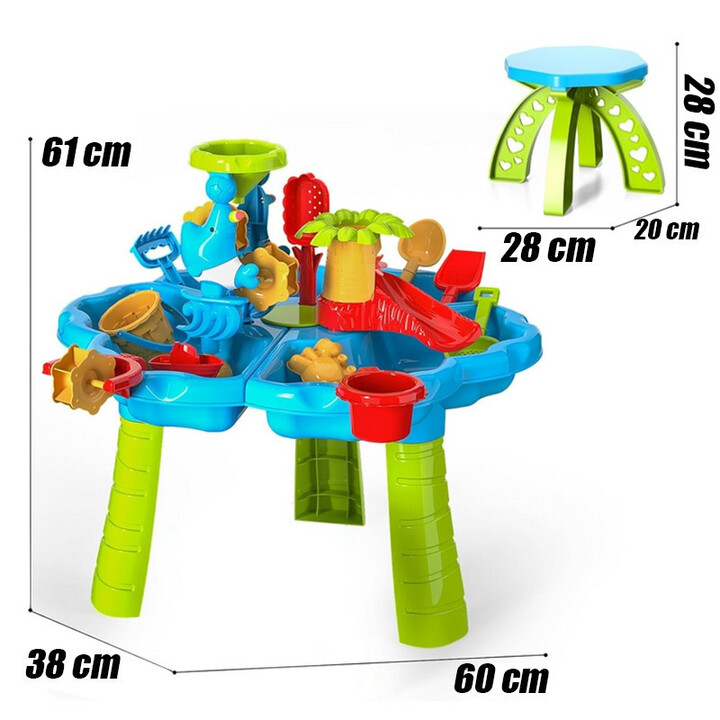 WOOPIE Water Table 2 in 1 Sandbox with Chair Aquapark with Dolphin