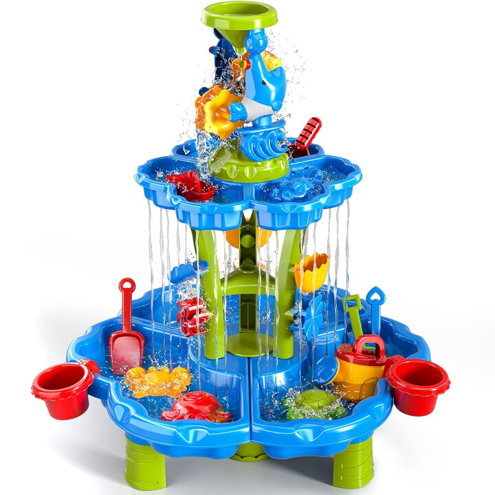 WOOPIE Water Table 2 in 1 Sandbox Fountain XXL Aquapark with Dolphin