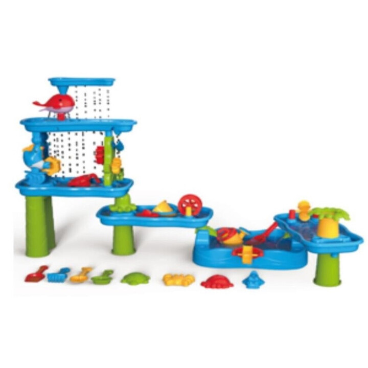 WOOPIE Huge Aquapark Water Table 6 in 1 Sandbox Waterfall Water Track 6-level Modular