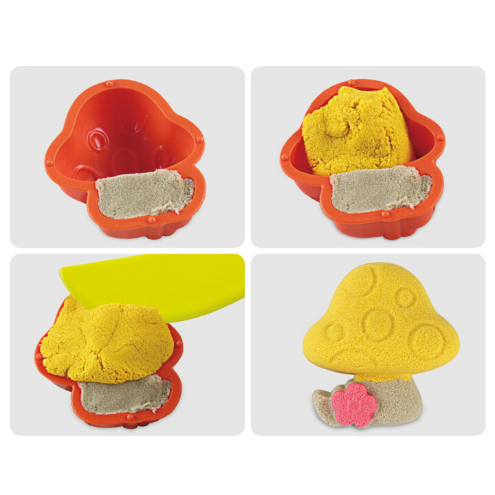 WOOPIE Kinetic Sand 0.8 kg Set in Basket with Molds + /