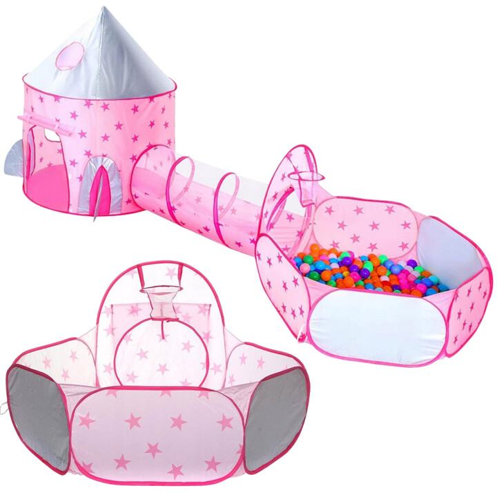 WOOPIE 3-in-1 Tent Princess Palace XXL House Tunnel Dry Pool