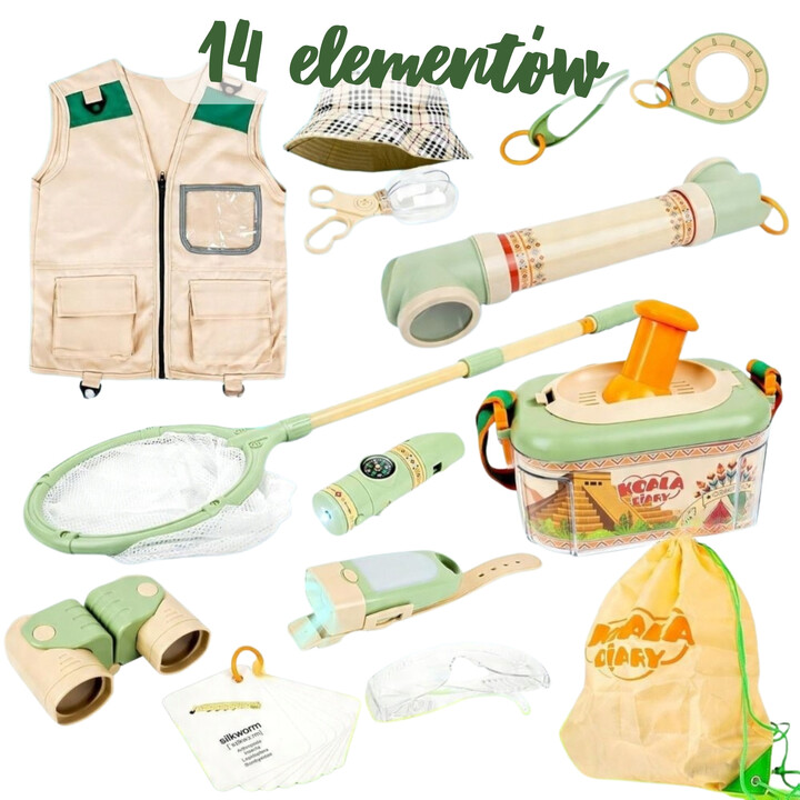 WOOPIE Discovery Little Explorer's Set Binoculars Compass Insect Net Butterflies Flashlight
