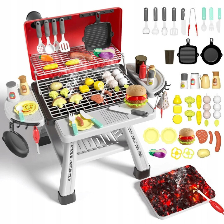 WOOPIE Grill Barbecue Zestaw 41 el. Efekty Świetle Para Wodna