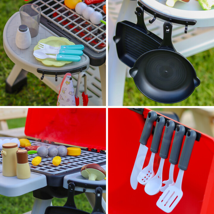 WOOPIE Grill Barbecue Zestaw 41 el. Efekty Świetle Para Wodna