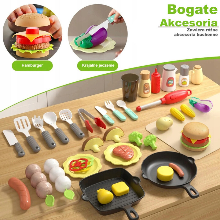 WOOPIE Grill Barbecue Zestaw 41 el. Efekty Świetle Para Wodna