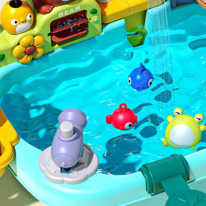 WOOPIE 4-in-1 Water Table, Fishing Game, Sink, Water Slide, Giraffe